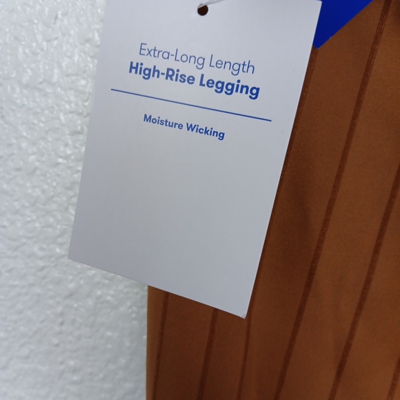 Joy Lab Leggings XS Coco Brown Extra Long High Rise Flared Activewear Pants NWT - Picture 11 of 12